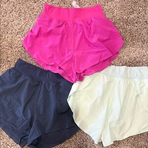 CRZ YOGA Women's Athletic Shorts - Fuchsia, Navy, Light Green